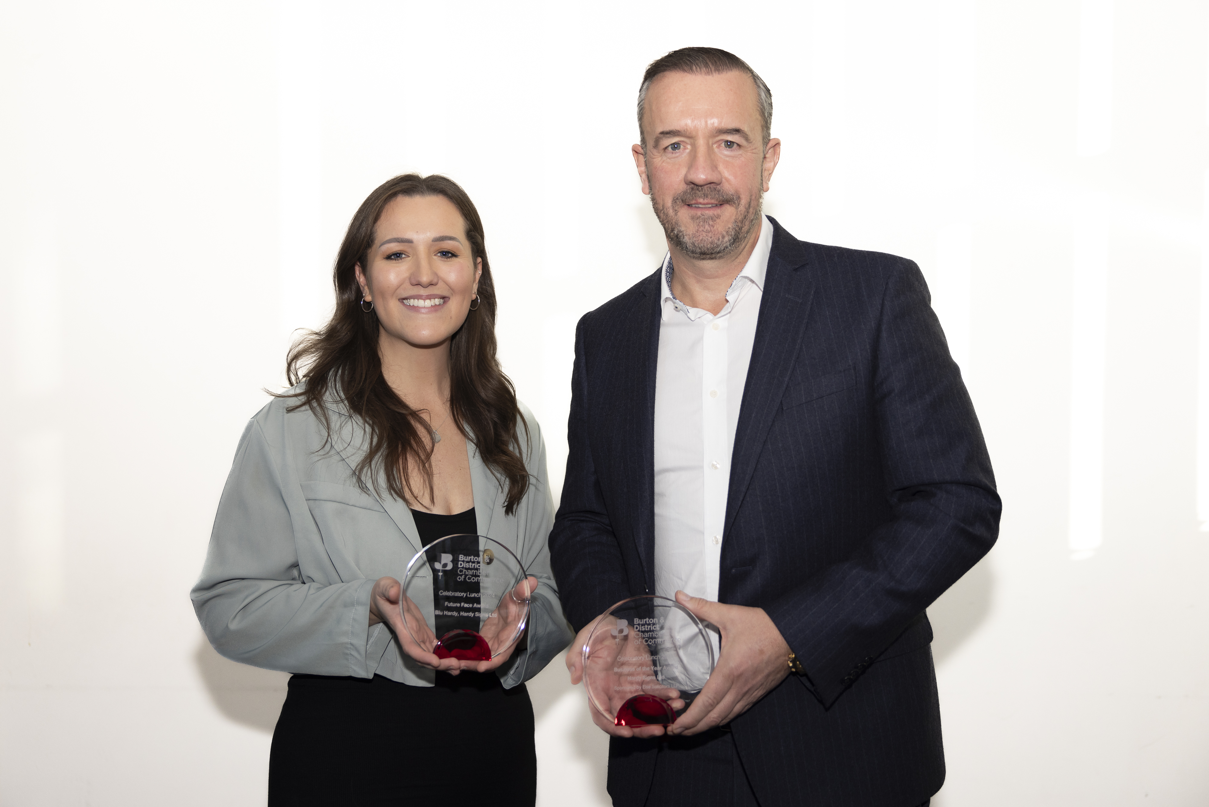 Blu and Nik Hardy at The Burton Celebratory Lunch after winning Business of the Year and the Future face Award