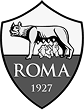 AS Roma club crest: shield featuring a gray wolf with Romulus and Remus and the text ROMA 1927.