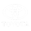 Toyota logo with the wordmark underneath on a black background